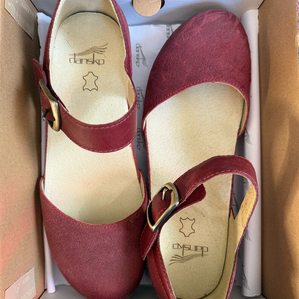 Dansko burnished suede mary janes 38 - Picture 1 of 6